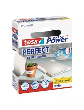 Nastro Adesivo in Tela XP Perfect Tesa - 19 mm x 2,7 m - 56341-00028 (Bianco)