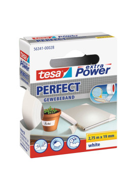 Nastro Adesivo in Tela XP Perfect Tesa - 19 mm x 2,7 m - 56341-00028 (Bianco)