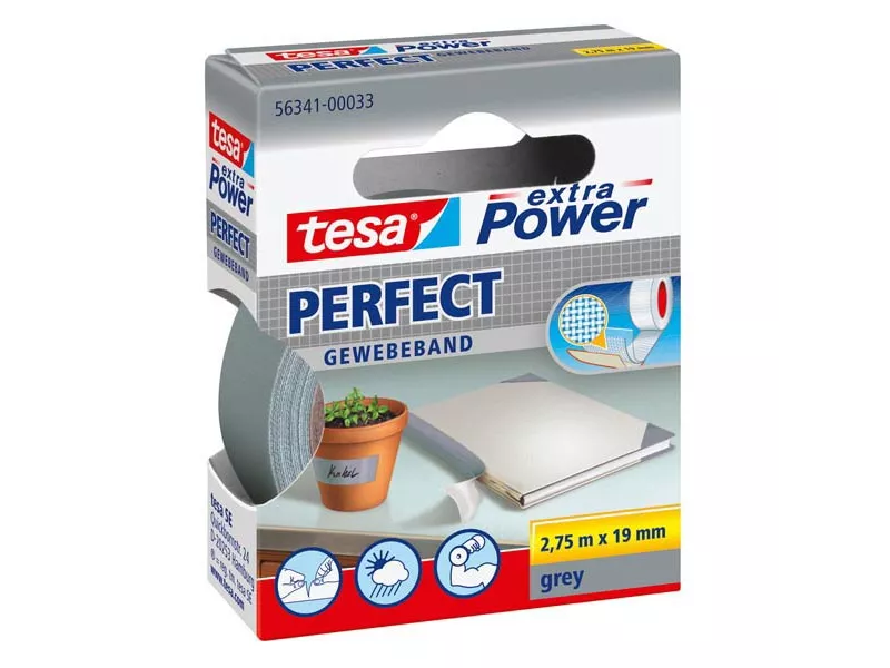 Nastro Adesivo in Tela XP Perfect Tesa - 19 mm x 2,7 m - 56341-00033 (Grigio) Nastro Adesivo in Tela XP Perfect Tesa - 19 mm x 2,7 m - 56341-00033 (Grigio)