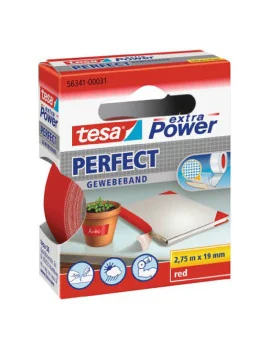 Nastro Adesivo in Tela XP Perfect Tesa - 19 mm x 2,7 m - 56341-00031 (Rosso)