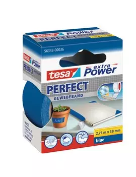 Nastro Adesivo in Tela XP Perfect Tesa - 38 mm x 2,7 m - 56343-00036 (Blu)