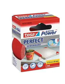 Nastro Adesivo in Tela XP Perfect Tesa - 38 mm x 2,7 m - 56343-00038 (Rosso)