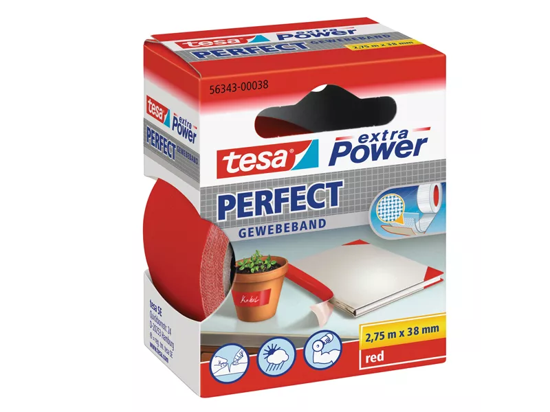 Nastro Adesivo in Tela XP Perfect Tesa - 38 mm x 2,7 m - 56343-00038 (Rosso) Nastro Adesivo in Tela XP Perfect Tesa - 38 mm x 2,7 m - 56343-00038 (Rosso)
