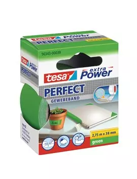 Nastro Adesivo in Tela XP Perfect Tesa - 38 mm x 2,7 m - 56343-00039 (Verde)