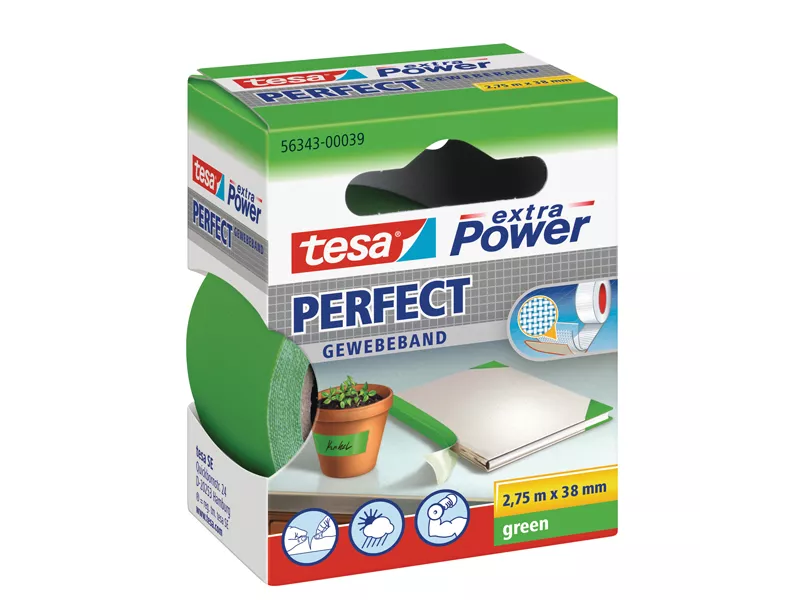 Nastro Adesivo in Tela XP Perfect Tesa - 38 mm x 2,7 m - 56343-00039 (Verde)