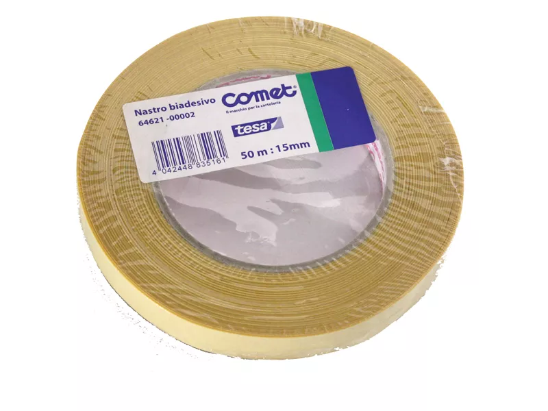 Nastro Biadesivo Universale Comet - 15 mm x 50 m - 64621-00002 (Trasparente)