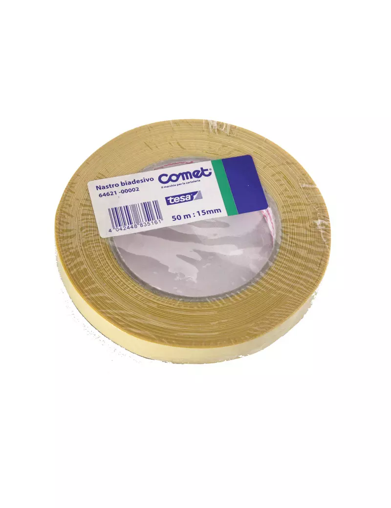 Nastro Biadesivo Universale Comet - 15 mm x 50 m - 64621-00002 (Trasparente) Nastro Biadesivo Universale Comet - 15 mm x 50 m - 64621-00002 (Trasparente)