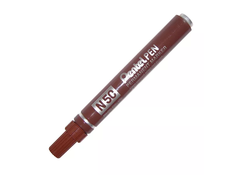 Marcatore Permanente N50 Pentel - Punta Tonda - 4,3 mm - N50-E (Marrone)