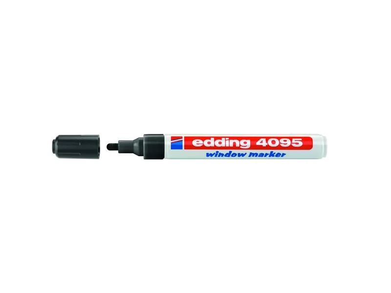 Marcatore a Gesso Liquido 4095 Edding - Punta Tonda - 2-3 mm - E-4095 001 (Nero)
