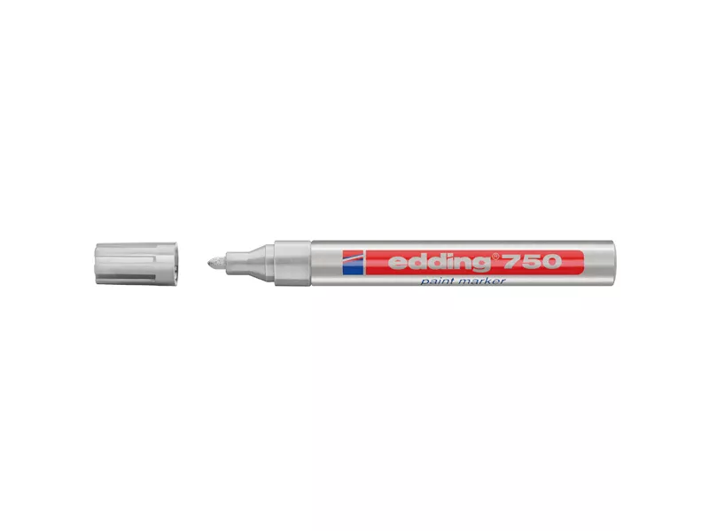 Marcatore Permanente a Vernice 750 Edding - Punta Tonda - 2-4 mm - E-750 054 (Argento) Marcatore Permanente a Vernice 750 Edding - Punta Tonda - 2-4 mm - E-750 054 (Argento)