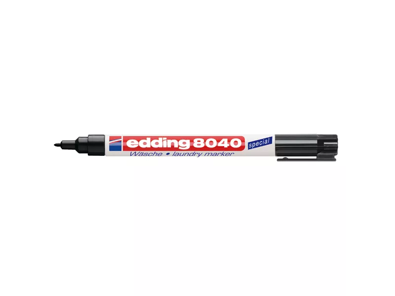 Marcatore Permanente per Tessuti 8040 Edding - Punta Tonda - 1 mm - 4-8040 001 (Nero)