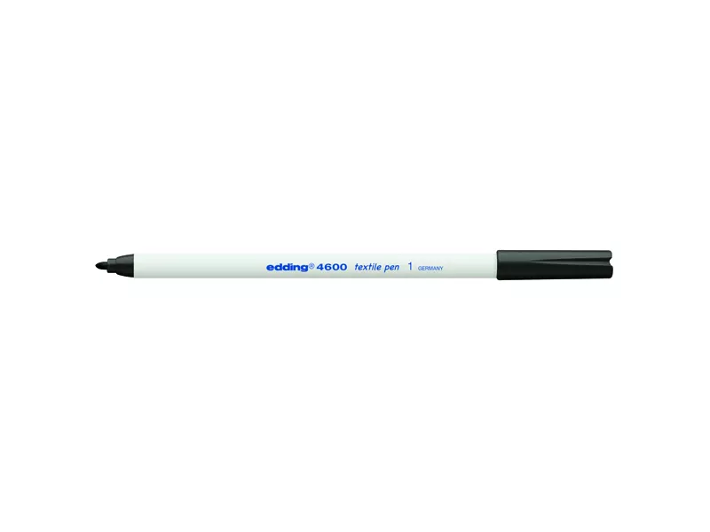 Marcatore Permanente per Tessuti 4600 Edding - Punta Tonda - 1 mm - E-4600 001 (Nero Conf. 10)