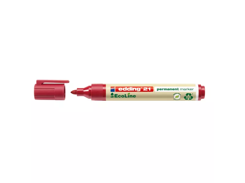 Marcatore Permanente 21 Edding - Punta Conica - 4-21002 (Rosso Conf. 10)