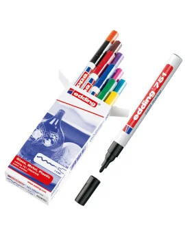 Marcatore Permanente a Vernice 751 Edding - Punta Tonda - 1-2 mm - E-751 003 (Blu)