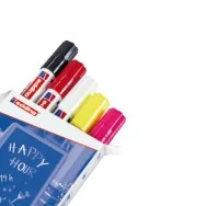 Marcatore a Gesso Liquido 4090 Edding - Punta a Scalpello - 4-15 mm - E-4090 999 (Assortiti Fluo e Standard Conf. 5)