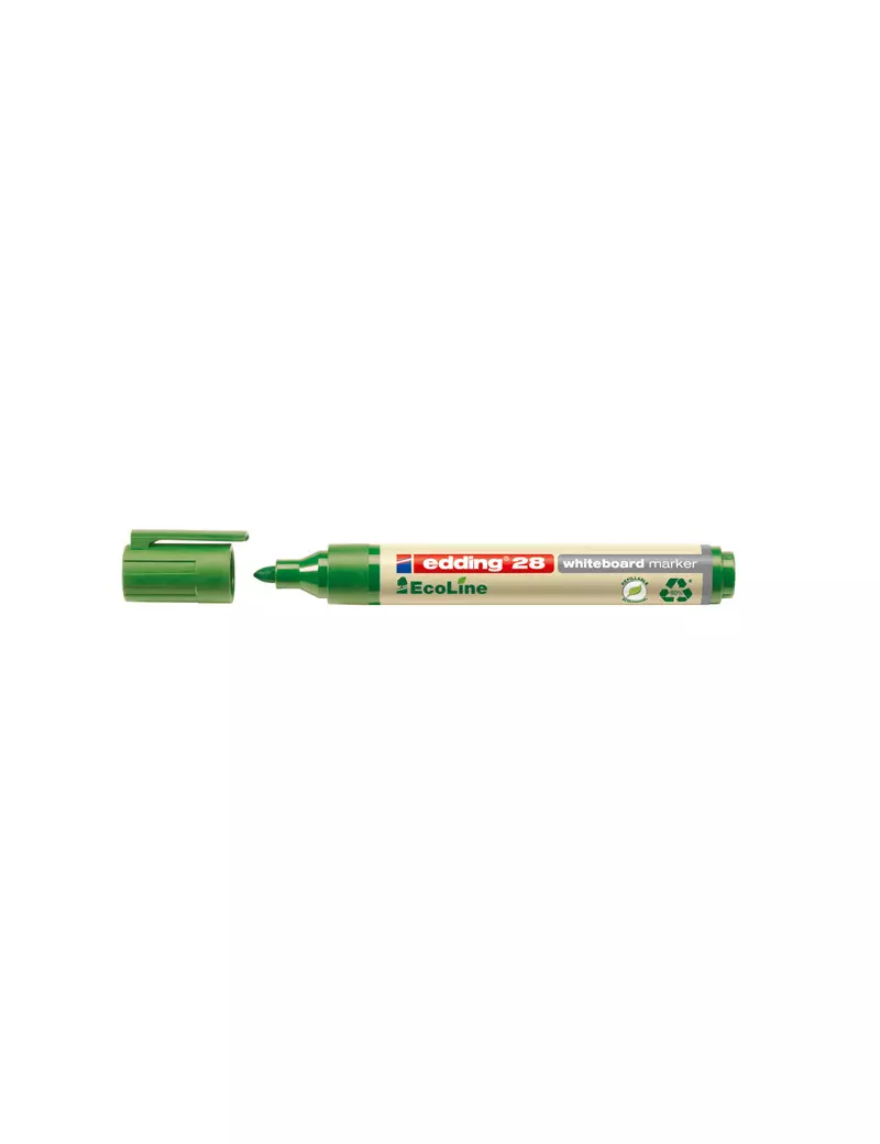 Marcatore per Lavagne 28 Edding - Punta Tonda - 1,5-3 mm - E-28004 (Verde Conf. 10)