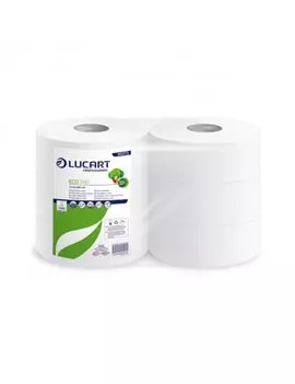 Carta Igienica Eco 360 Lucart - Maxi Jumbo - 2 Veli - 793 Strappi - 812173P (Bianco Conf. 6)