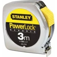 Flessometro in Metallo Stanley - 3 m - M33218 (Cromato)