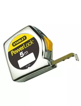 Flessometro in Metallo Powerlock Classic Stanley - 5 m - M33194 (Cromato)