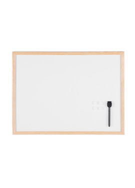 Lavagna Magnetica con Cornice in Legno Starline - 45x60 cm (Bianco)