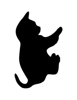 Lavagna da Parete Silhouette Securit - 50x30 cm - Gatto - FB-CAT (Nero)