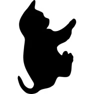 Lavagna da Parete Silhouette Securit - 50x30 cm - Gatto - FB-CAT (Nero)