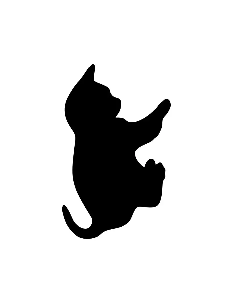 Lavagna da Parete Silhouette Securit - 50x30 cm - Gatto - FB-CAT (Nero)