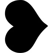 Lavagna da Parete Silhouette Securit - 50x30 cm - Cuore - FB-HEART (Nero)