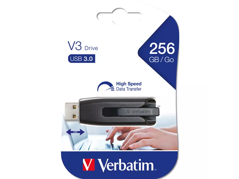Pen Drive Store'n'Go Superspeed Verbatim - USB 3.0 - 256GB - 49168 (Nero)