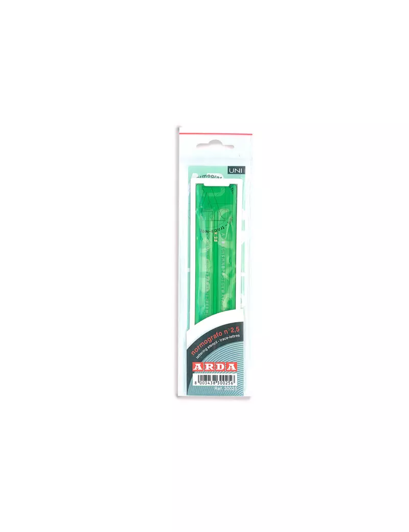 Normografo Uni Arda - 3 mm - 3003 (Verde) Normografo Uni Arda - 3 mm - 3003 (Verde)