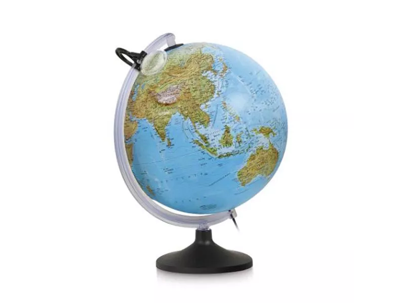 Mappamondo Geografico Uranio Novarico - Illuminato con Rilievi - 0333URFRITKNTL46 (Mondo)