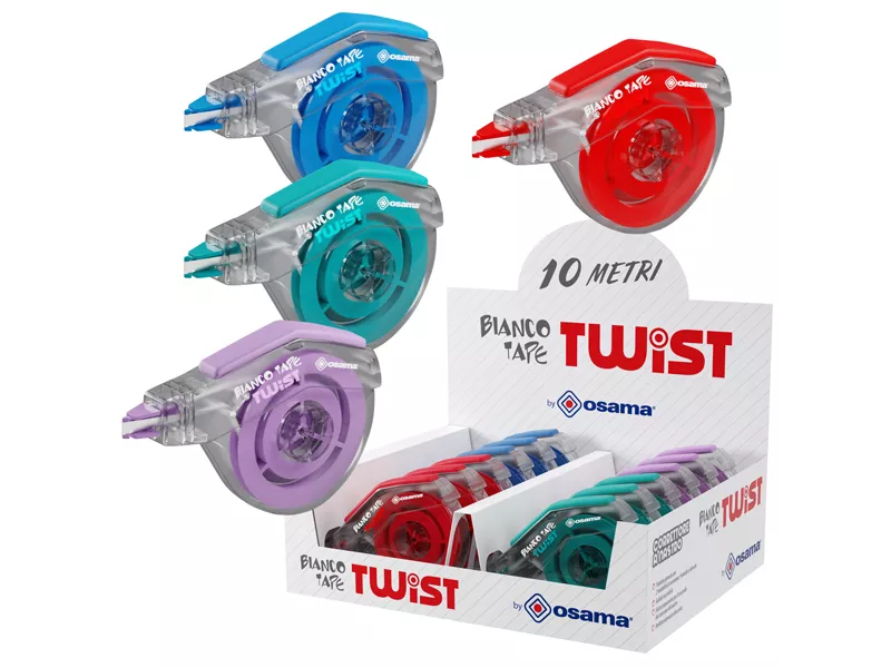 Correttore a Nastro Tape Twist Osama - 5 mm x 10 m - OW 10161 (Assortiti Conf. 12)