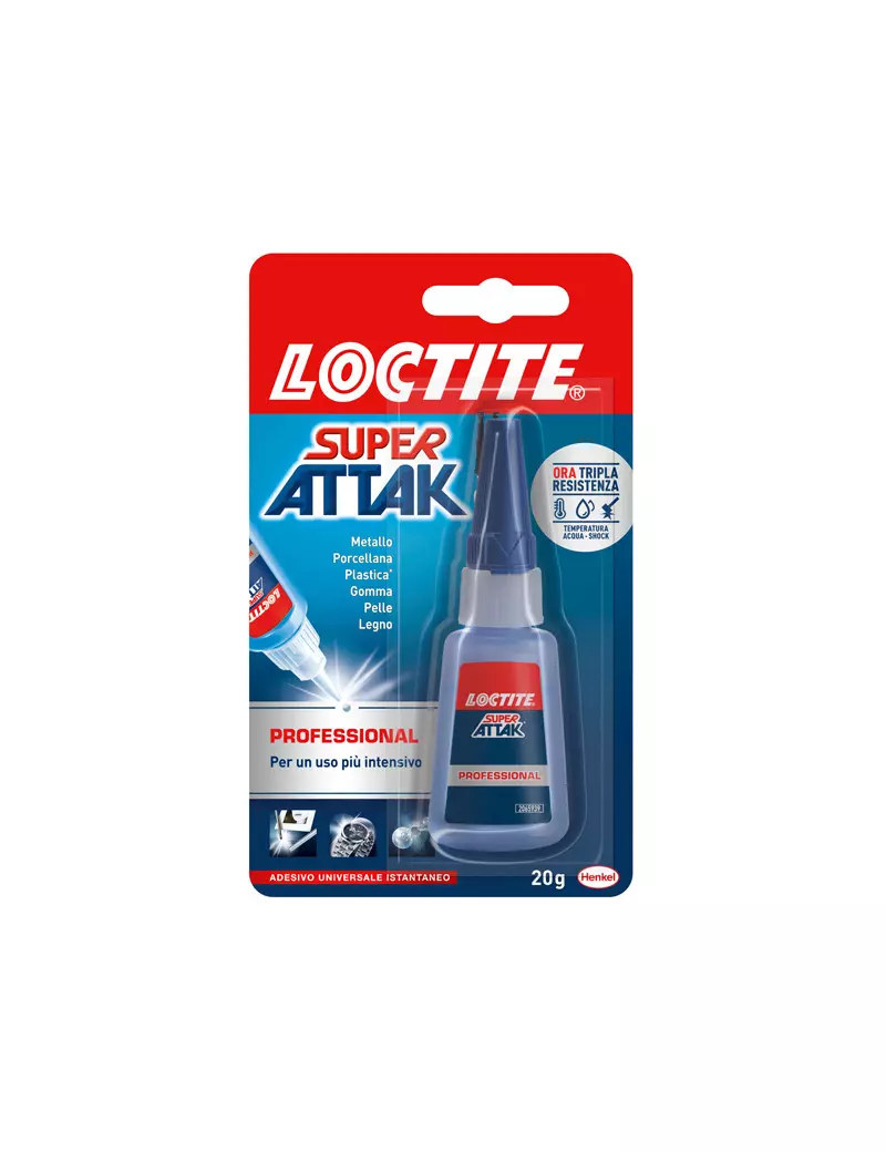 Colla Super Attak Professional Loctite - 20 g - 2048075