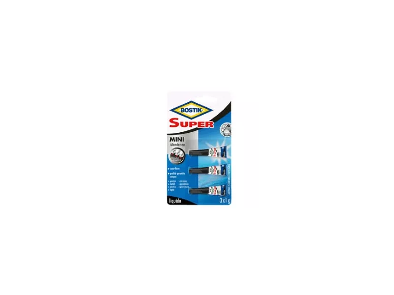 Colla Universale Super Mini Bostik - 1 g - D2747 (Conf. 3) Colla Universale Super Mini Bostik - 1 g - D2747 (Conf. 3)