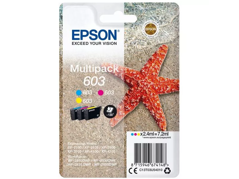 Mulltipack Cartucce Originali Epson T03U540 603 (Colori Conf. 3)