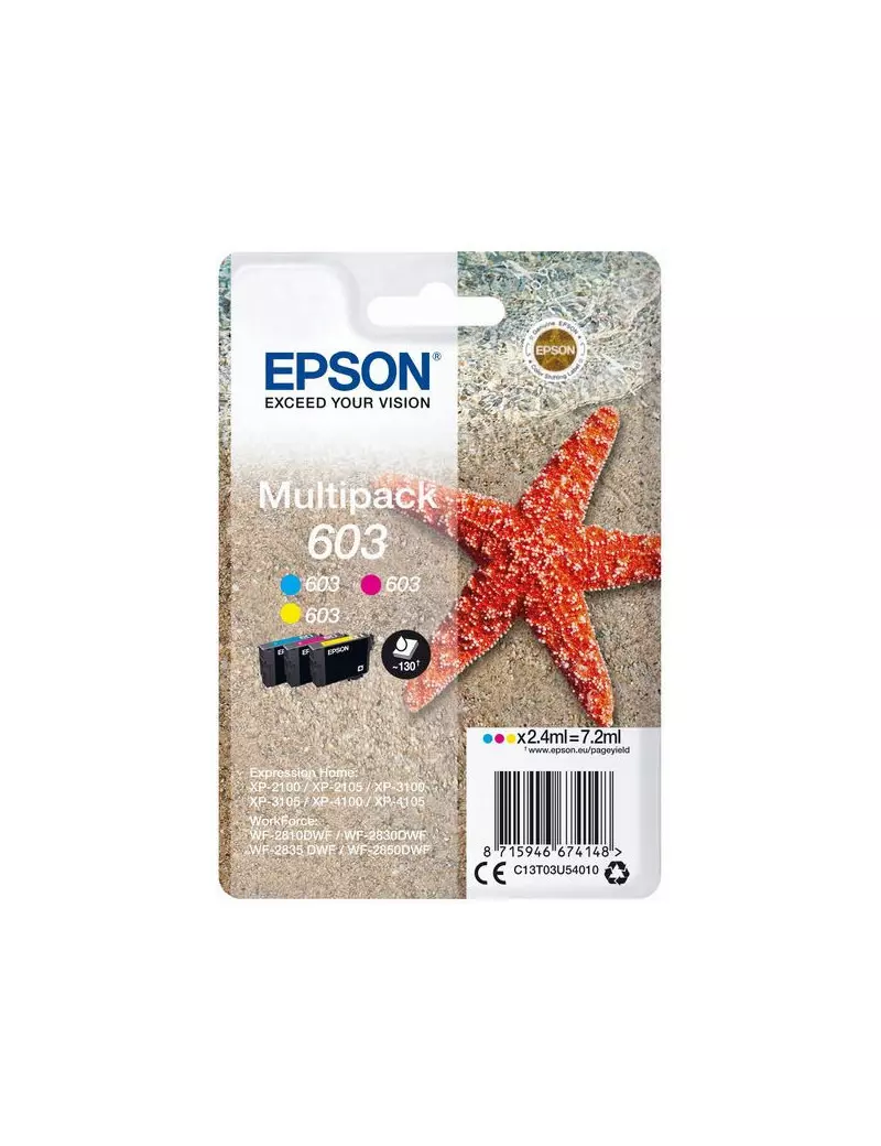 Mulltipack Cartucce Originali Epson T03U540 603 (Colori Conf. 3) Mulltipack Cartucce Originali Epson T03U540 603 (Colori Conf. 3)
