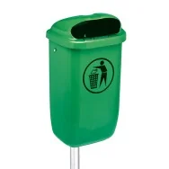 Cestino Gettacarte da Esterni Classic Medial International - 50 Litri - 40x34,8x74,5 cm - 102050 (Verde)