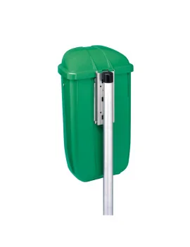 Palo Zincato per Cestino Gettacarte da Esterni Classic Medial International - 120 cm - 778016 (Acciaio)