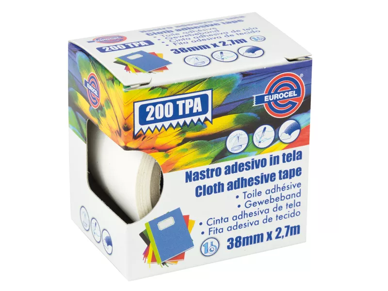 Nastro Adesivo in Tela TPA 200 Eurocel - 38 mm x 2,7 m - 016014314 (Bianco)