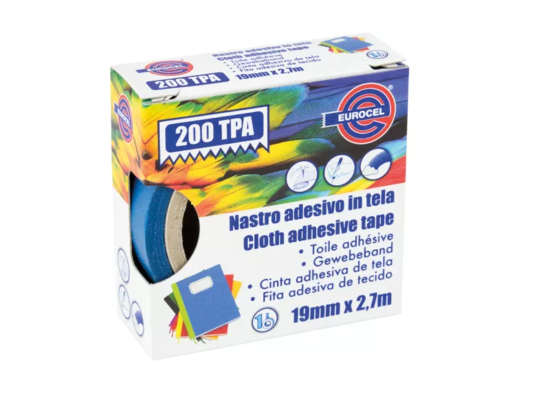 Nastro Adesivo in Tela TPA 200 Eurocel - 19 mm x 2,7 m - 016614194 (Blu)
