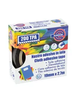 Nastro Adesivo in Tela TPA 200 Eurocel - 19 mm x 2,7 m - 016714194 (Nero)