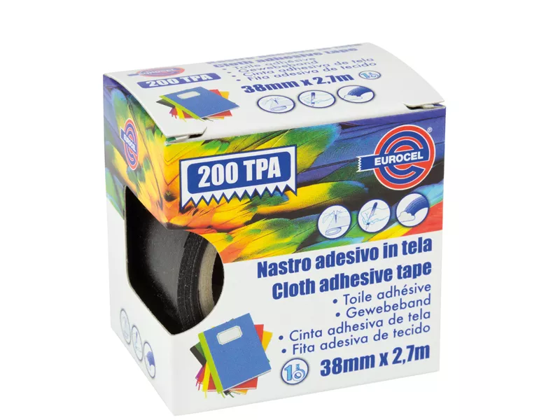 Nastro Adesivo in Tela TPA 200 Eurocel - 38 mm x 2,7 m - 016714314 (Nero)