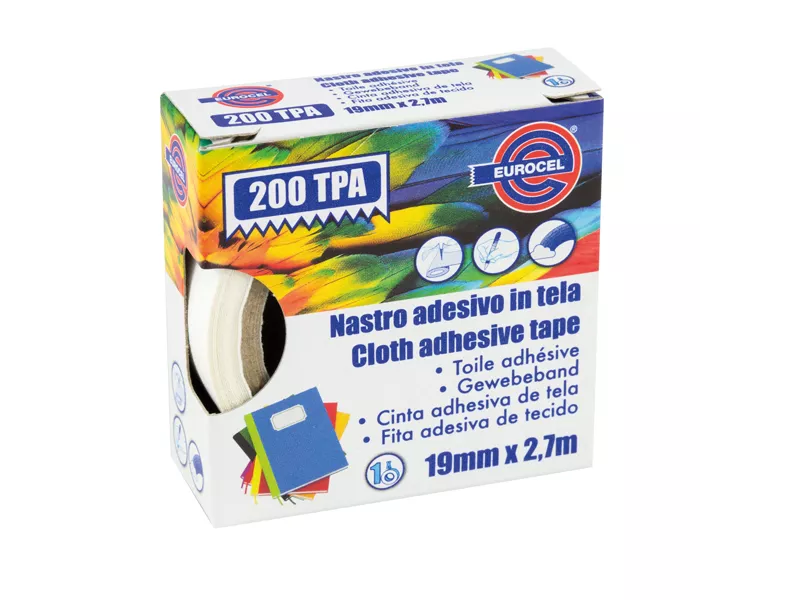 Nastro Adesivo in Tela TPA 200 Eurocel - 19 mm x 2,7 m - 016214194 (Rosso)