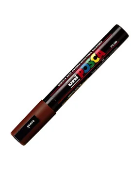 Marcatore a Tempera Uni Posca PC5M Uni-Ball - Tonda - 1,8-2,5 mm - M PC5M M (Marrone)