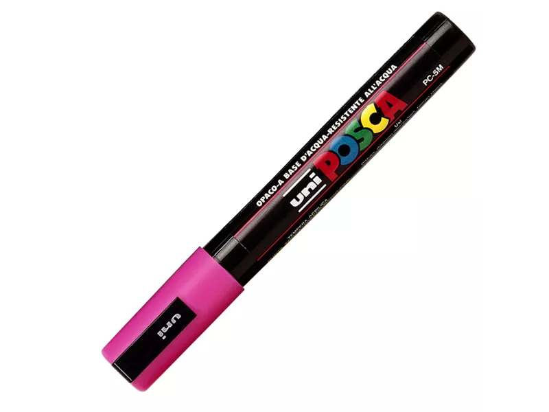 Marcatore a Tempera Uni Posca PC5M Uni-Ball - Tonda - 1,8-2,5 mm - M PC5M RA (Rosa)