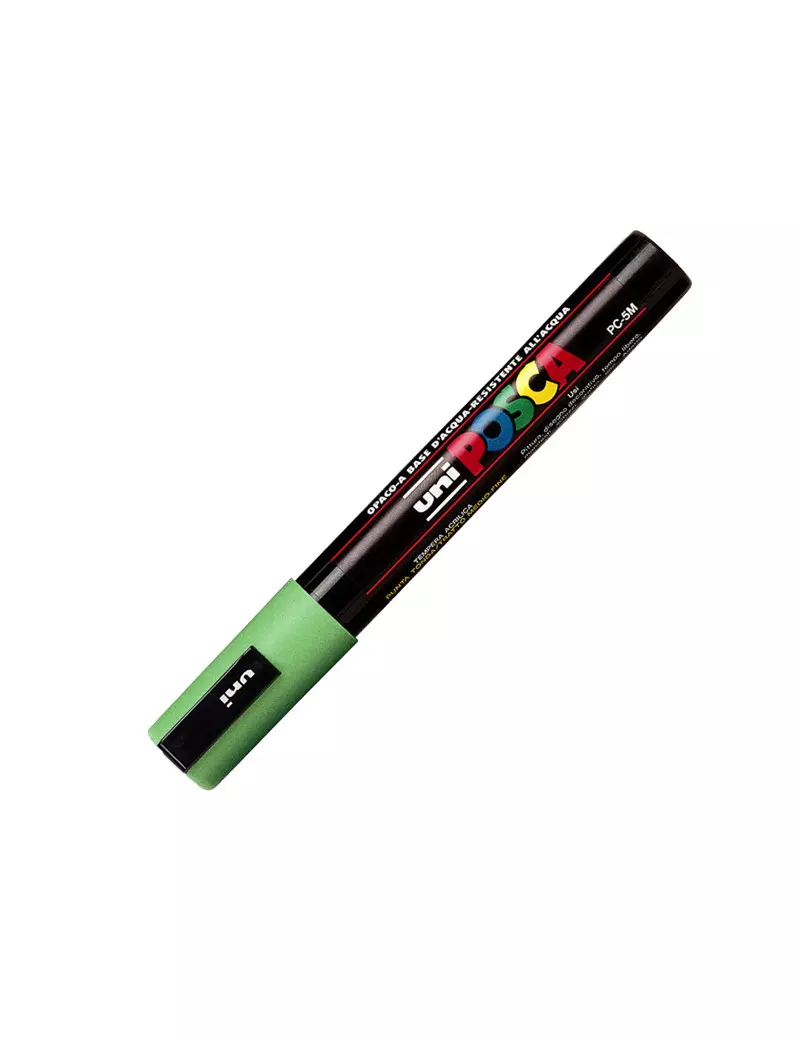 Marcatore a Tempera Uni Posca PC5M Uni-Ball - Punta Tonda - 1,8-2,5 mm - M PC5M VC (Verde Chiaro)