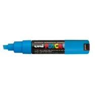 Marcatore a Tempera Uni Posca PC8K Uni-Ball - Punta Scalpello - 8 mm - M-PC8K-AZ (Azzurro)