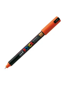 Marcatore a Tempera Uni Posca PC1M Uni-Ball - Punta Tonda - 0,7 mm - M-PC1MR-AC (Arancio)