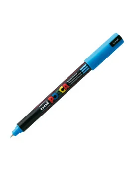 Marcatore a Tempera Uni Posca PC1M Uni-Ball - Punta Tonda - 0,7 mm - M-PC1MR-AZ (Azzurro)