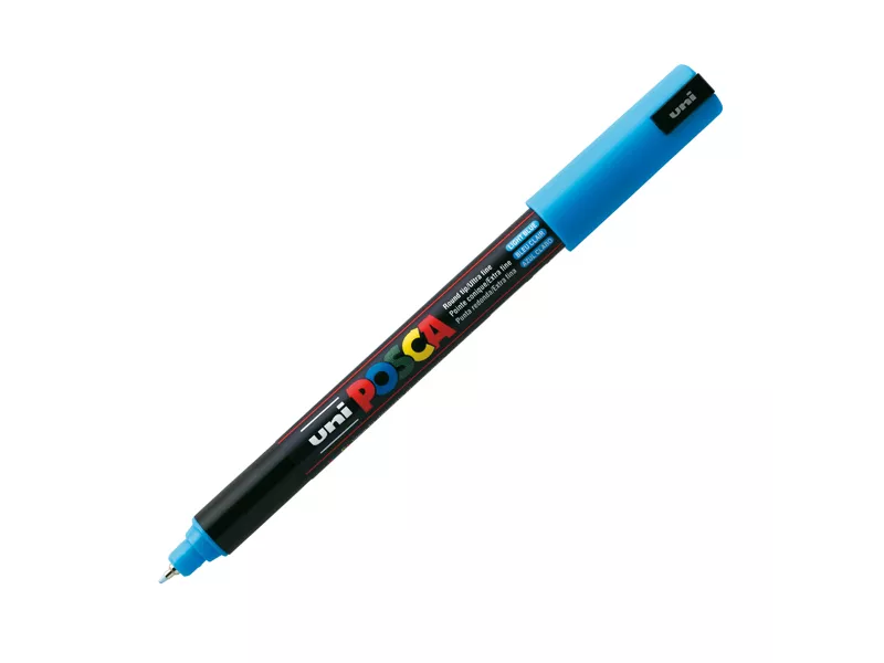 Marcatore a Tempera Uni Posca PC1M Uni-Ball - Punta Tonda - 0,7 mm - M-PC1MR-AZ (Azzurro)